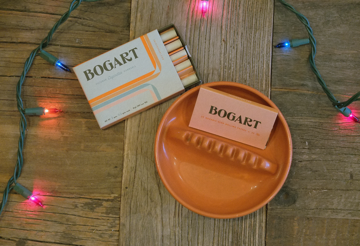 Vintage Orange Ashtray Set